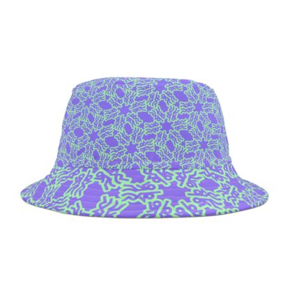 Party People Logo Patterned Bucket Hat - Purple/green - Image 4