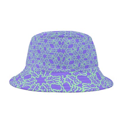 Party People Logo Patterned Bucket Hat - Purple/green - Image 3
